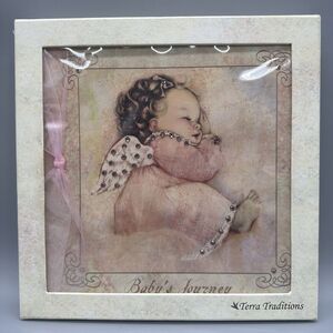 Terra Traditions Baby’s Journey Record Book Baby Book Pink Angel Swarowski